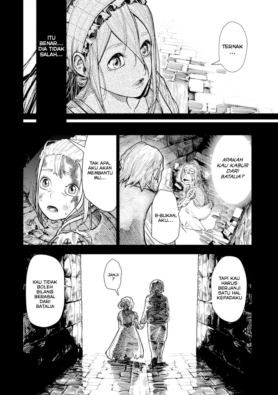 Halaman 3 dari Blood-crawling Princess of a ruined Country Chapter 1.3