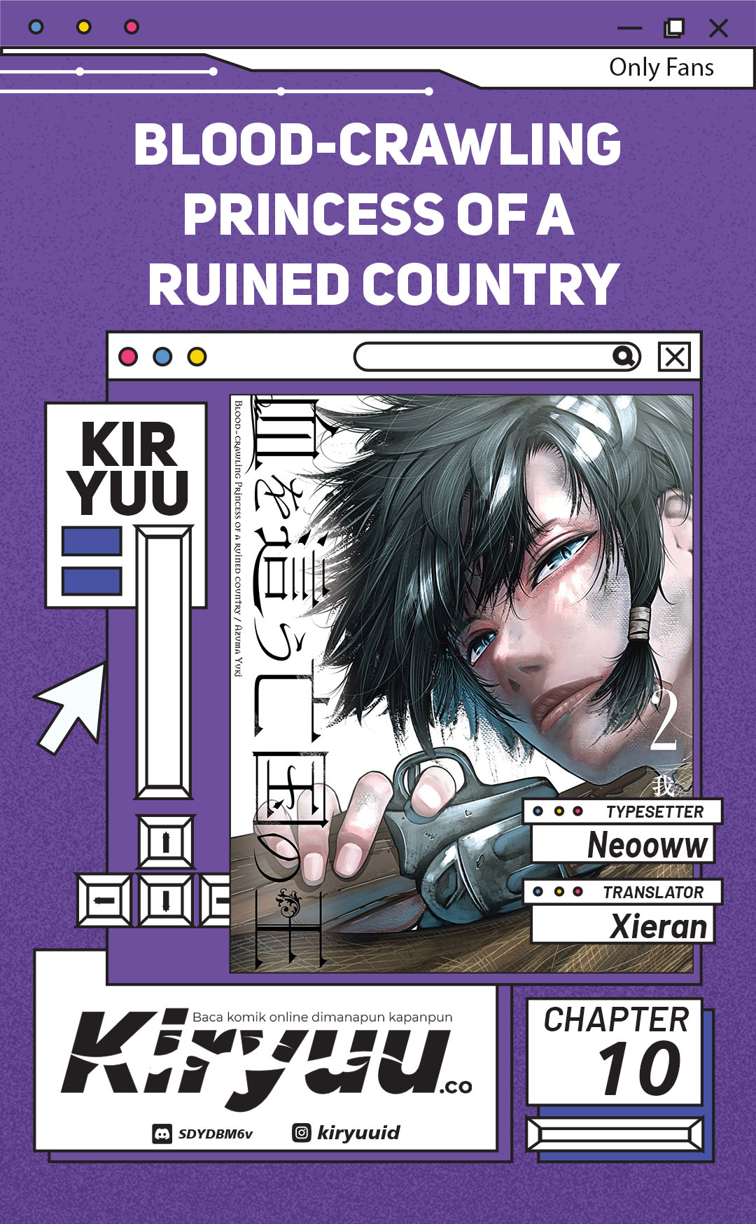 Halaman 1 dari Blood-crawling Princess of a ruined Country Chapter 10