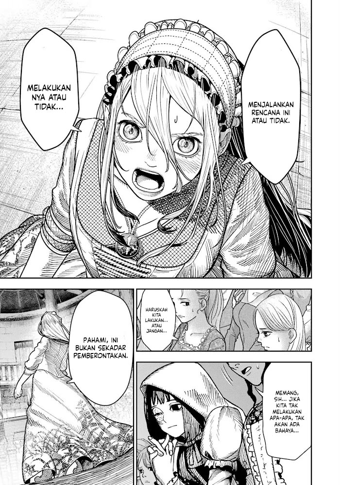 Halaman 28 dari Blood-crawling Princess of a ruined Country Chapter 3