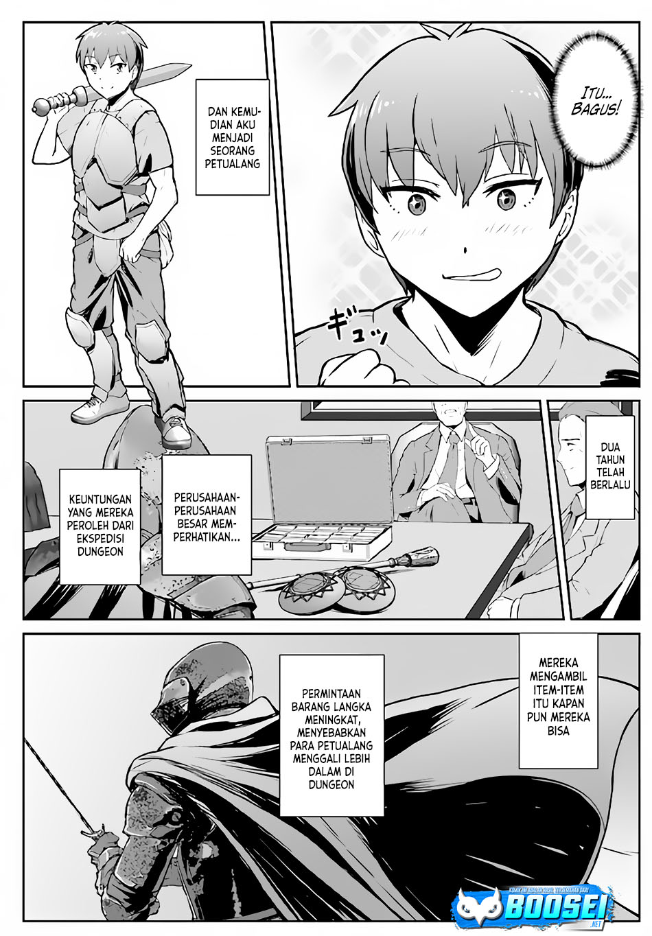 Halaman 7 dari Chuusotsu Tansakusha no Nariagari Eiyuutan Chapter 1