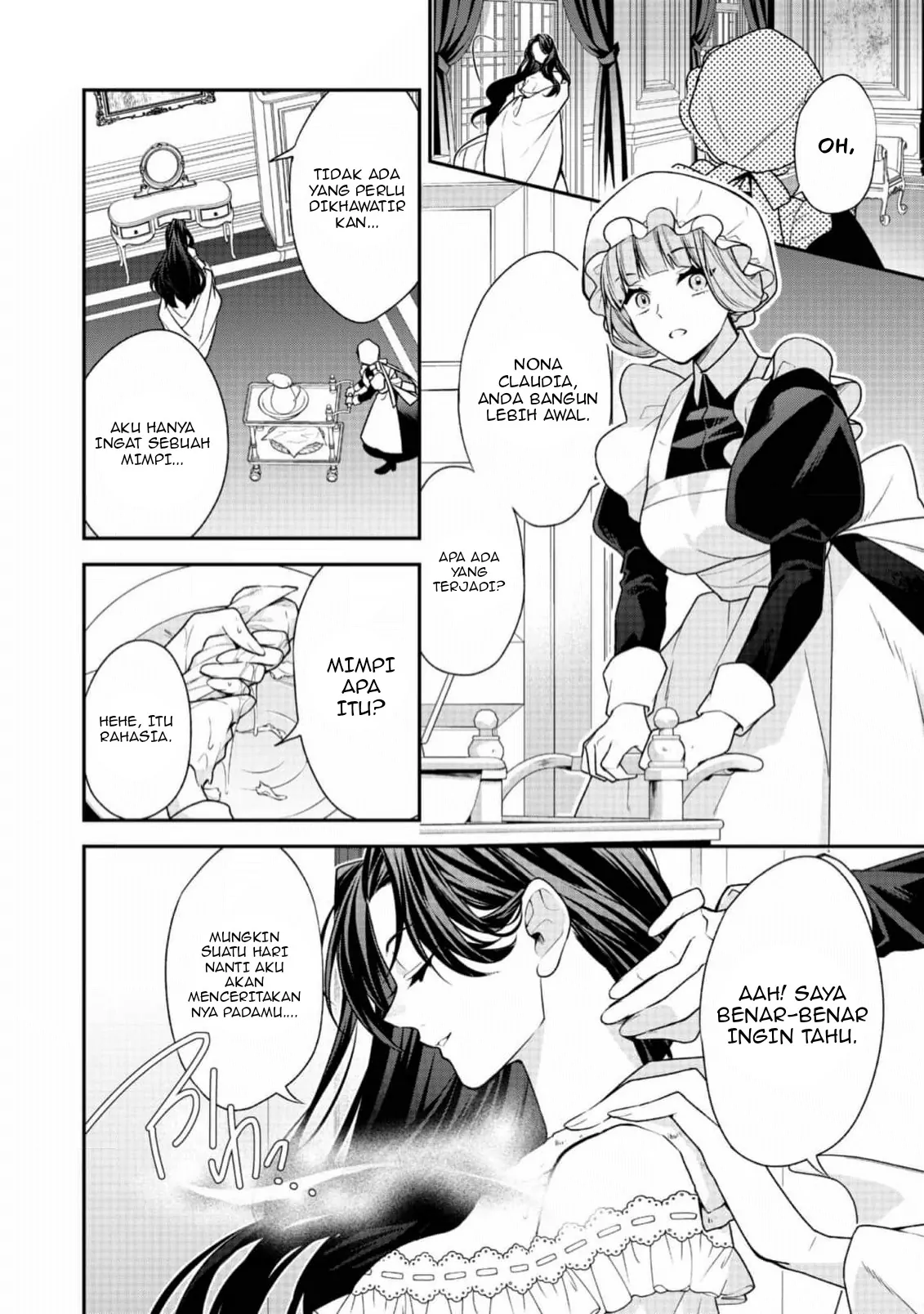Halaman 6 dari Danzai Sareta Akuyaku Reijou wa, Gyakkou Shite Kanpeki na Akujo o Mezasu @COMIC Chapter 15