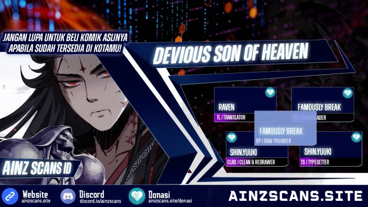 Halaman 1 dari Devious Son Of Heaven Chapter 14