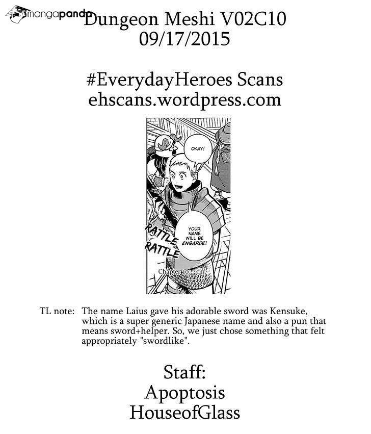 Halaman 26 dari Dungeon Meshi Chapter 10