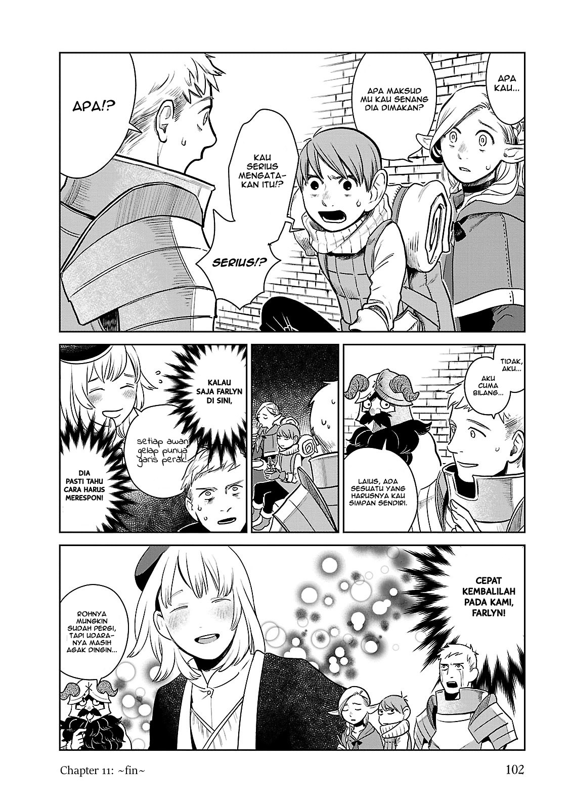 Halaman 25 dari Dungeon Meshi Chapter 11