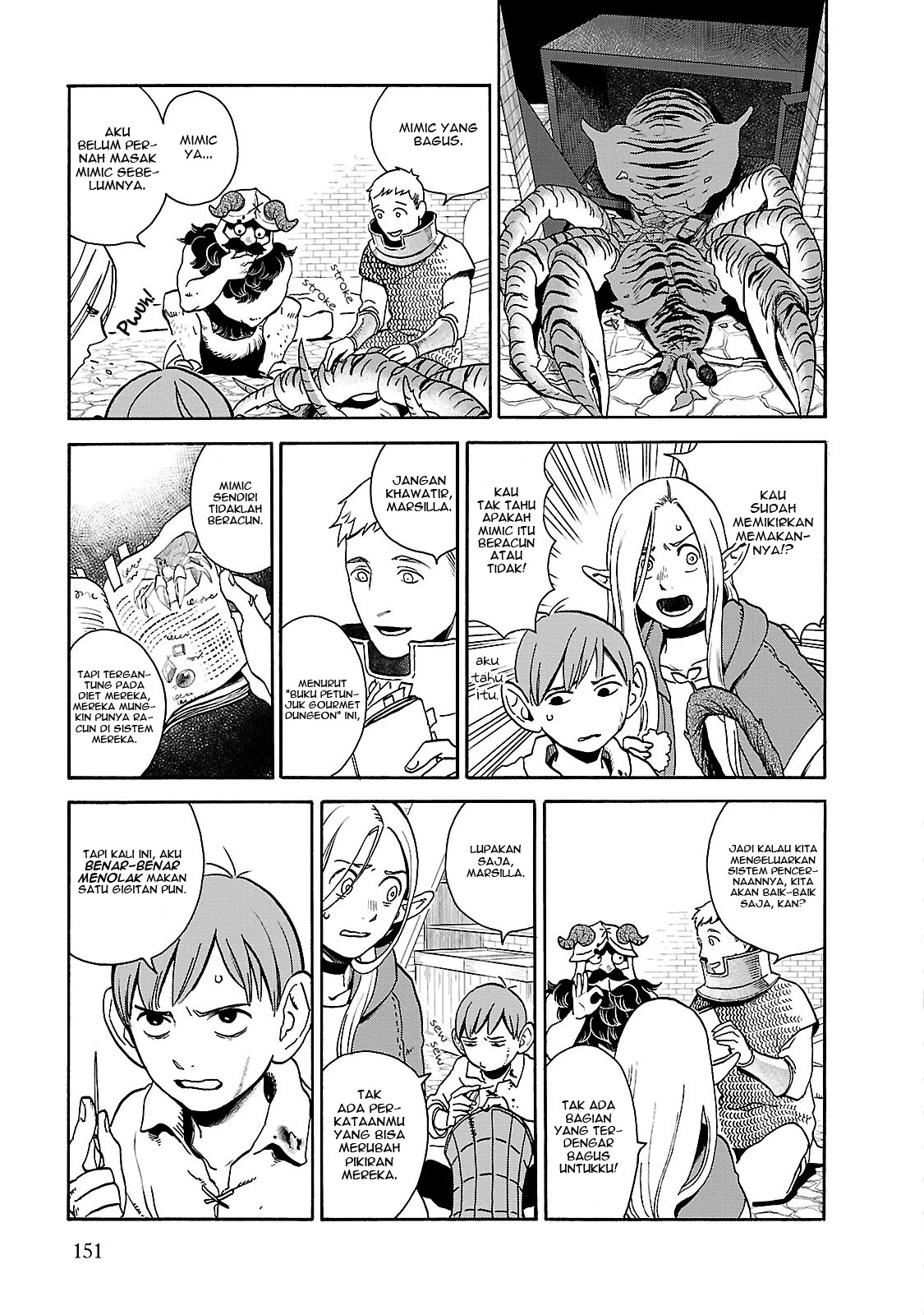 Halaman 24 dari Dungeon Meshi Chapter 13