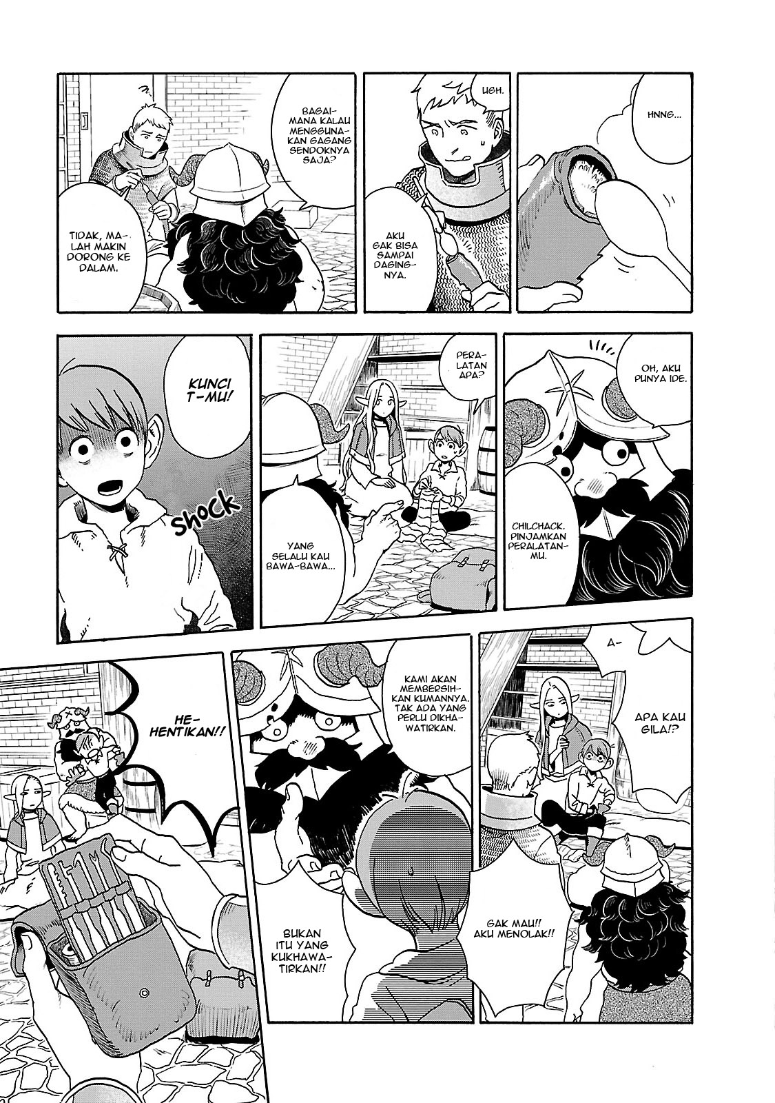 Halaman 26 dari Dungeon Meshi Chapter 13