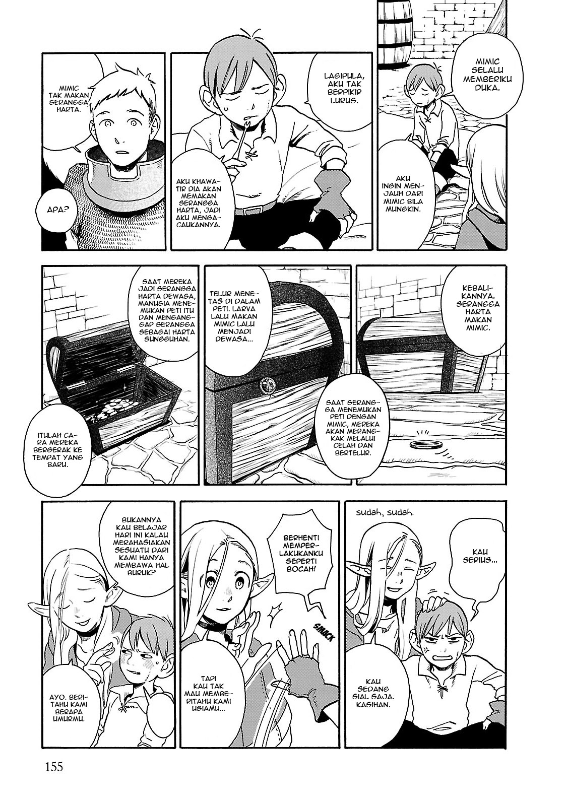 Halaman 28 dari Dungeon Meshi Chapter 13