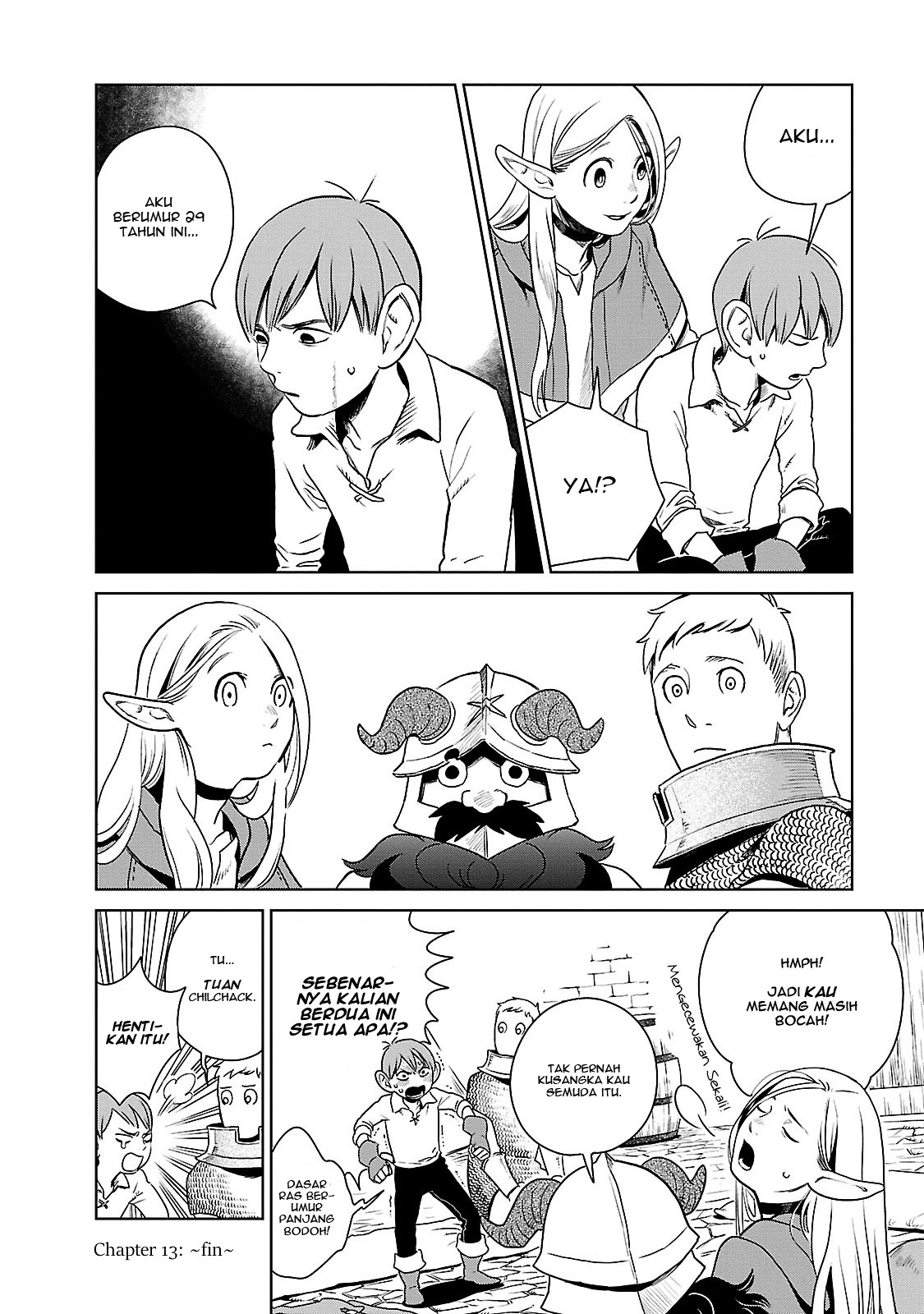 Halaman 29 dari Dungeon Meshi Chapter 13