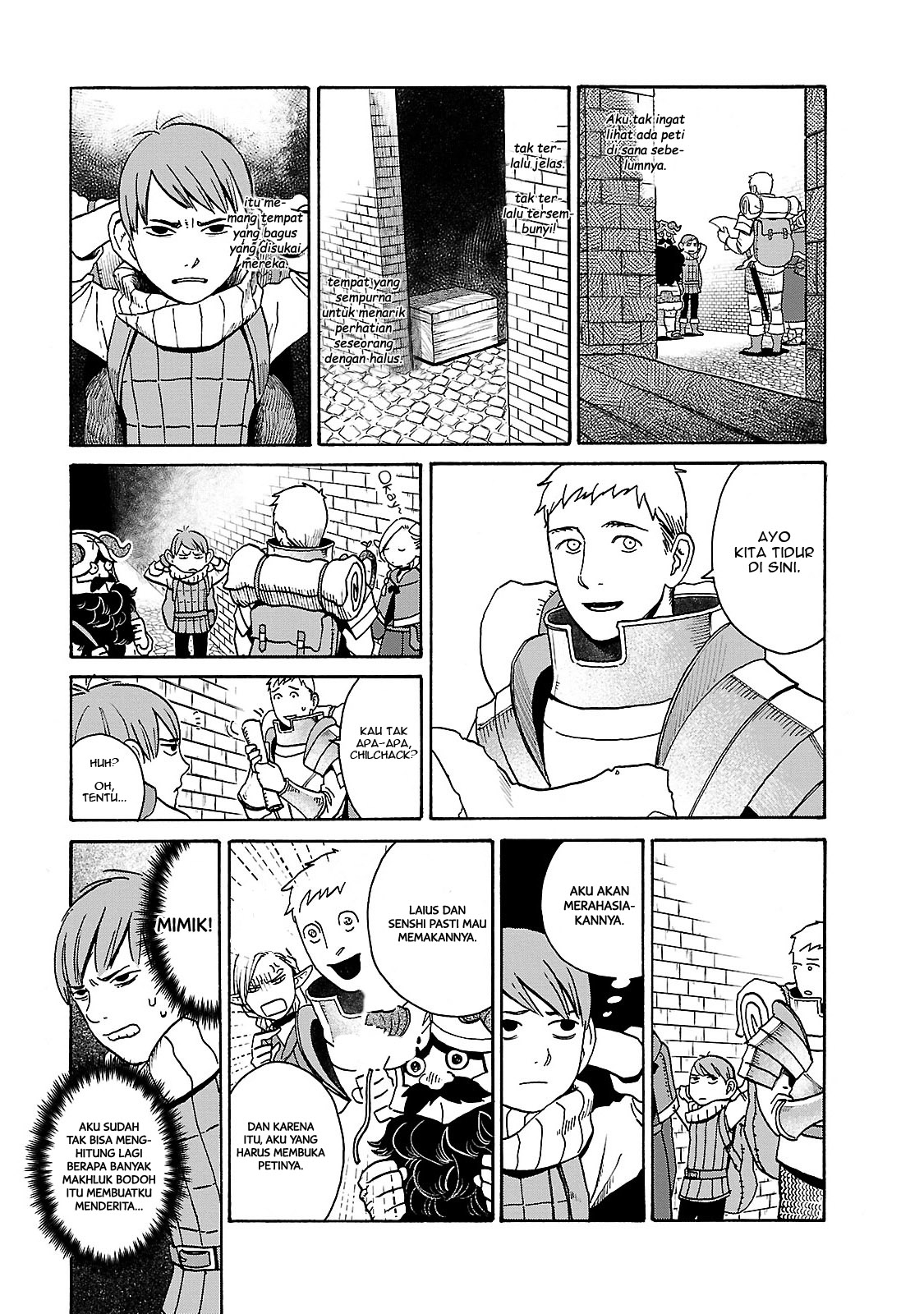Halaman 4 dari Dungeon Meshi Chapter 13