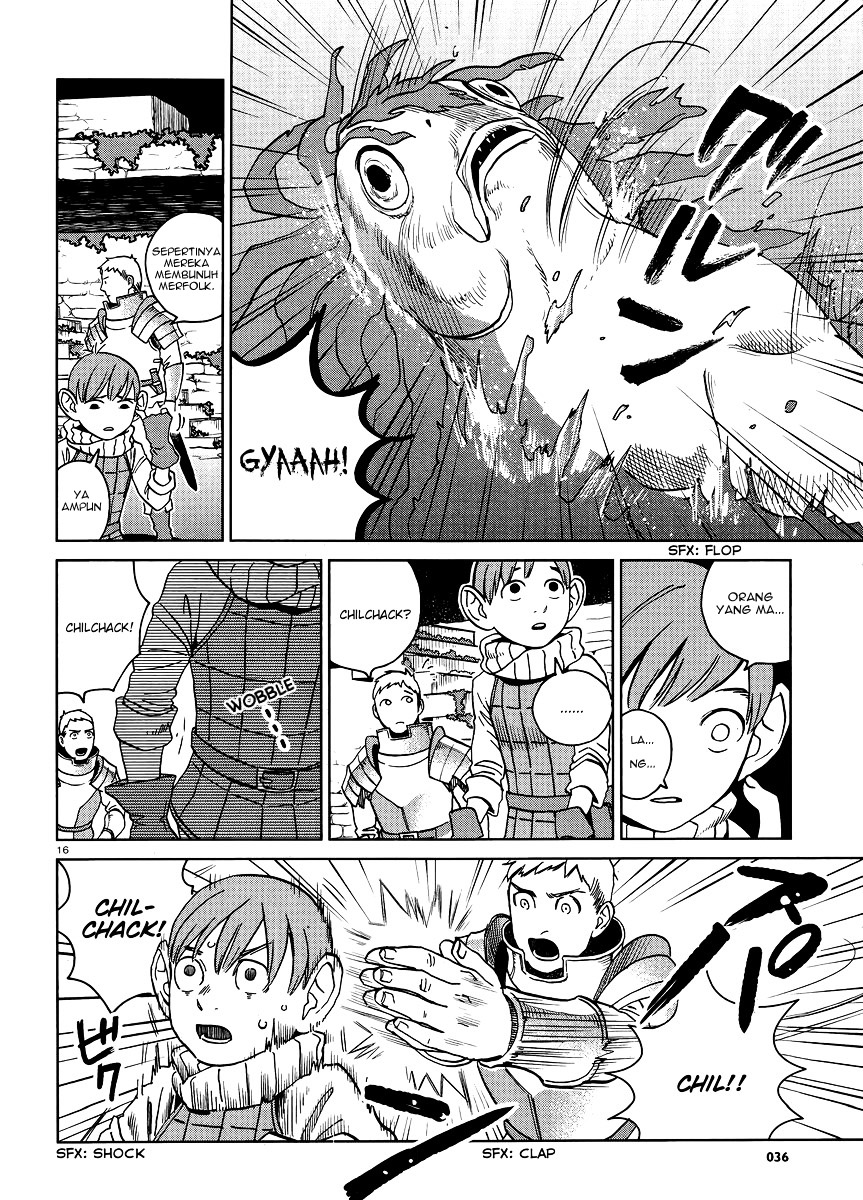Halaman 17 dari Dungeon Meshi Chapter 15