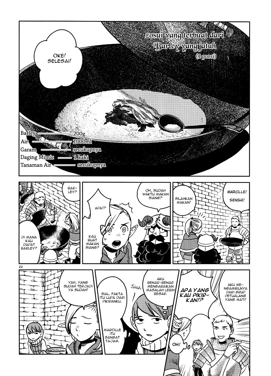 Halaman 23 dari Dungeon Meshi Chapter 15