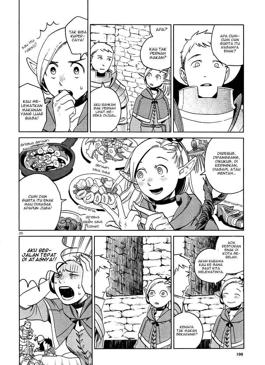 Halaman 21 dari Dungeon Meshi Chapter 16