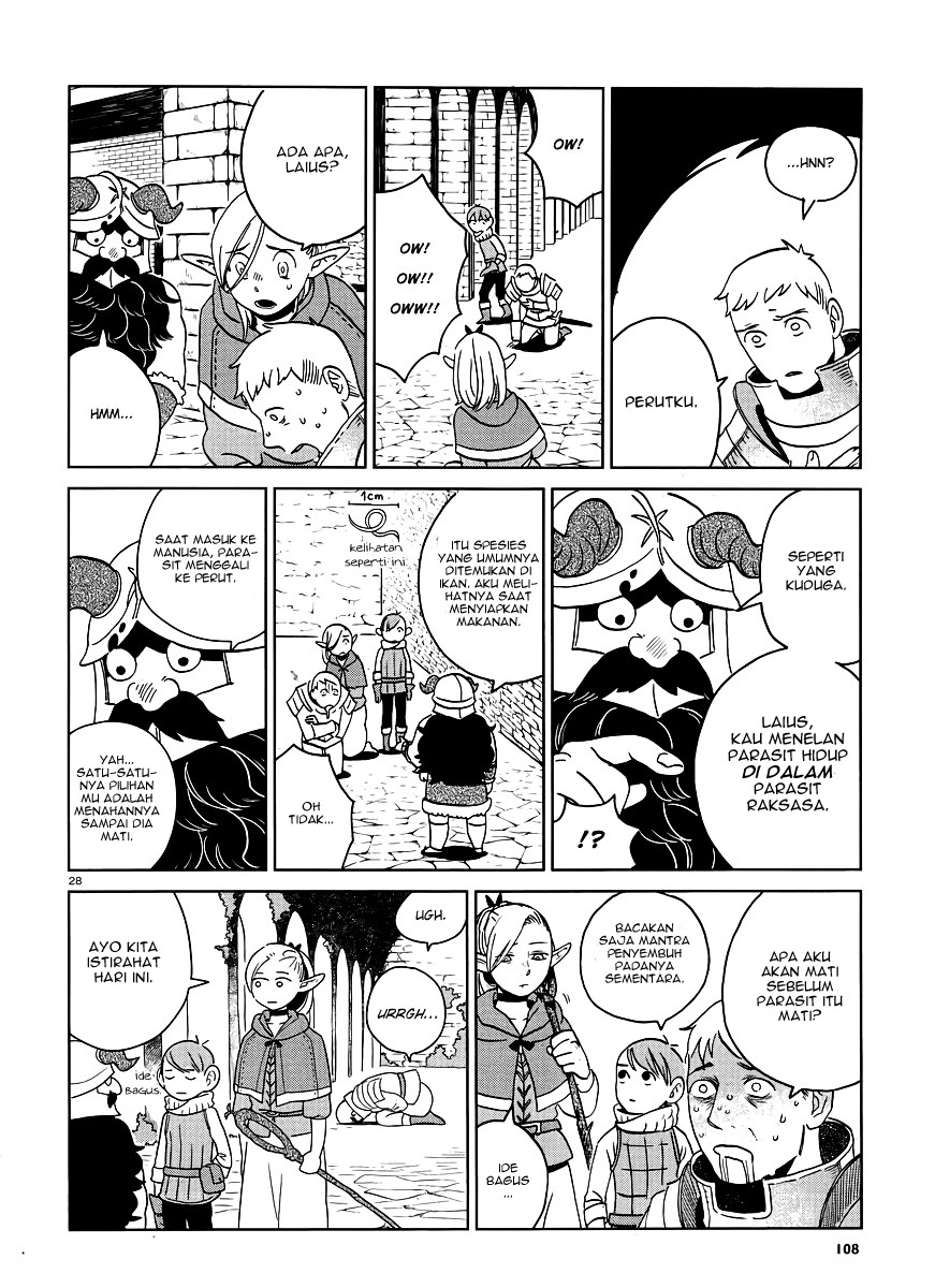 Halaman 29 dari Dungeon Meshi Chapter 16