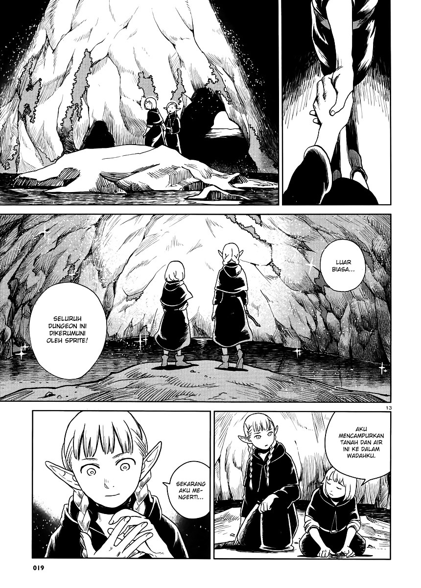 Halaman 14 dari Dungeon Meshi Chapter 17