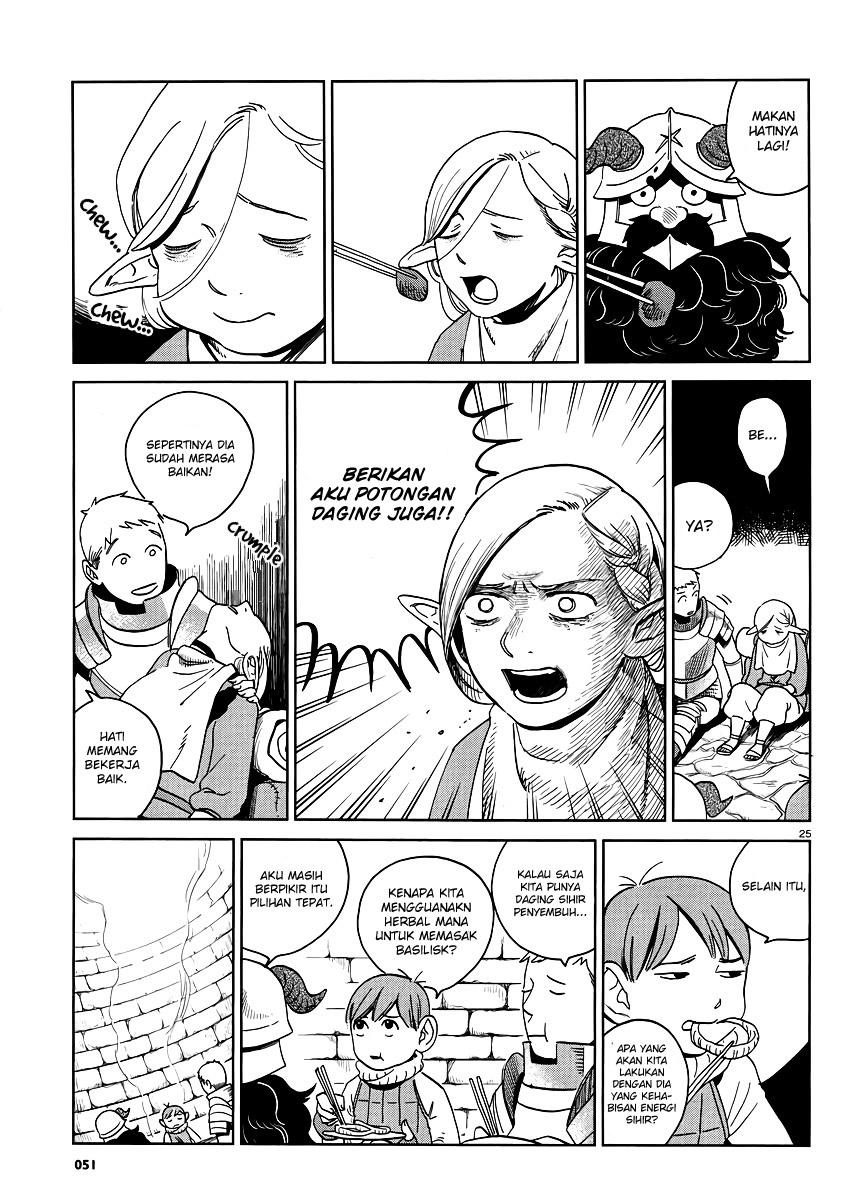 Halaman 26 dari Dungeon Meshi Chapter 18