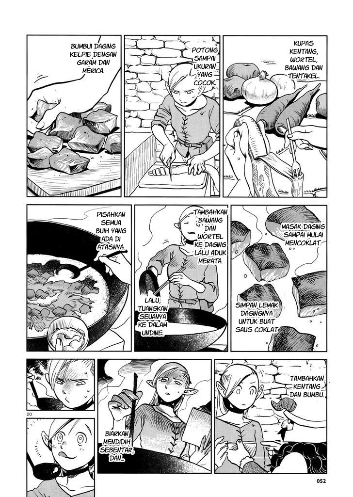 Halaman 22 dari Dungeon Meshi Chapter 20
