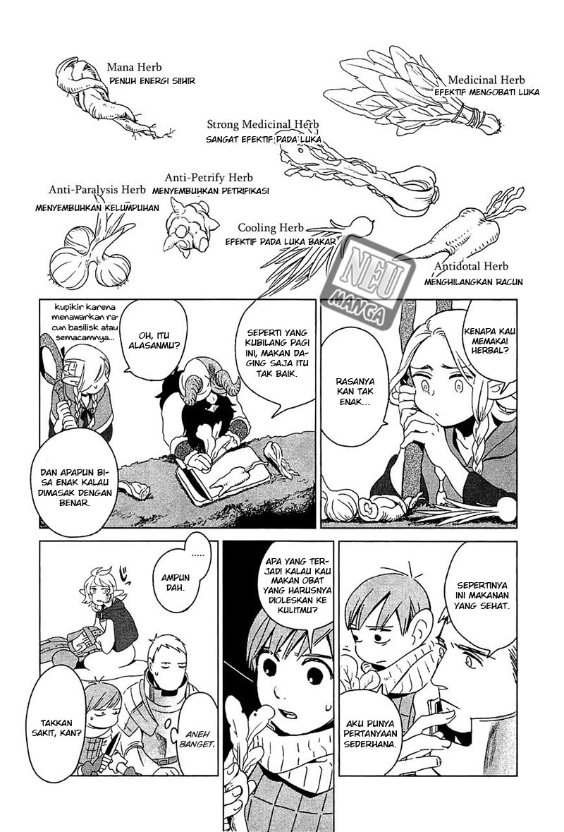 Halaman 18 dari Dungeon Meshi Chapter 3