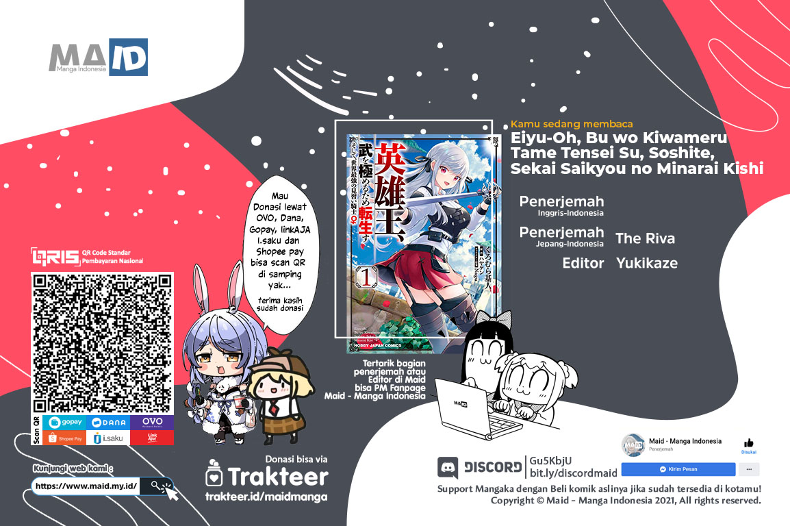Halaman 1 dari Eiyuu-ou, Bu o Kiwameru Tame Tensei Su: Soshite, Sekai Saikyou no Minarai Kishi Chapter 8.2
