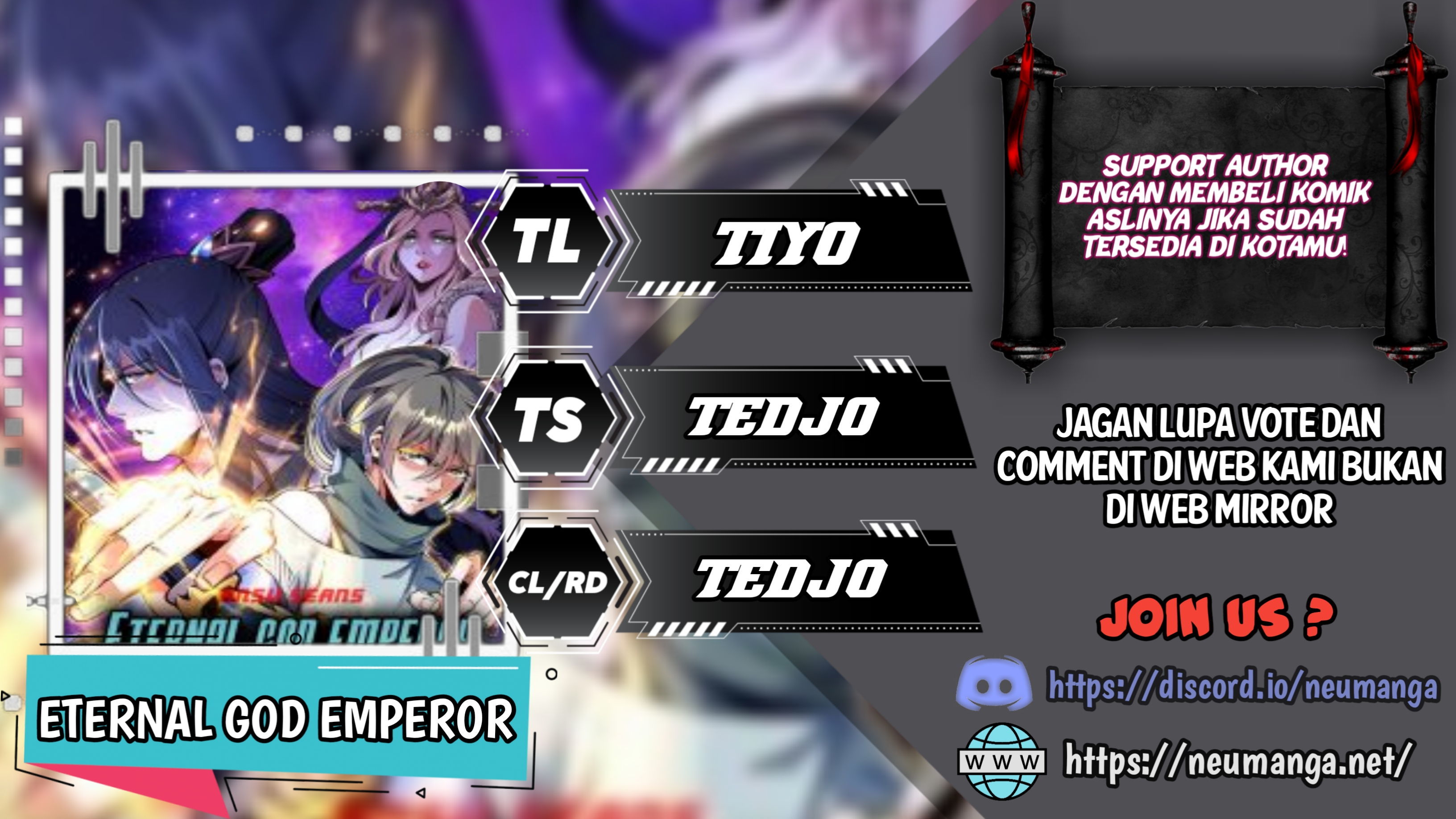 Halaman 1 dari Eternal God Emperor Chapter 22