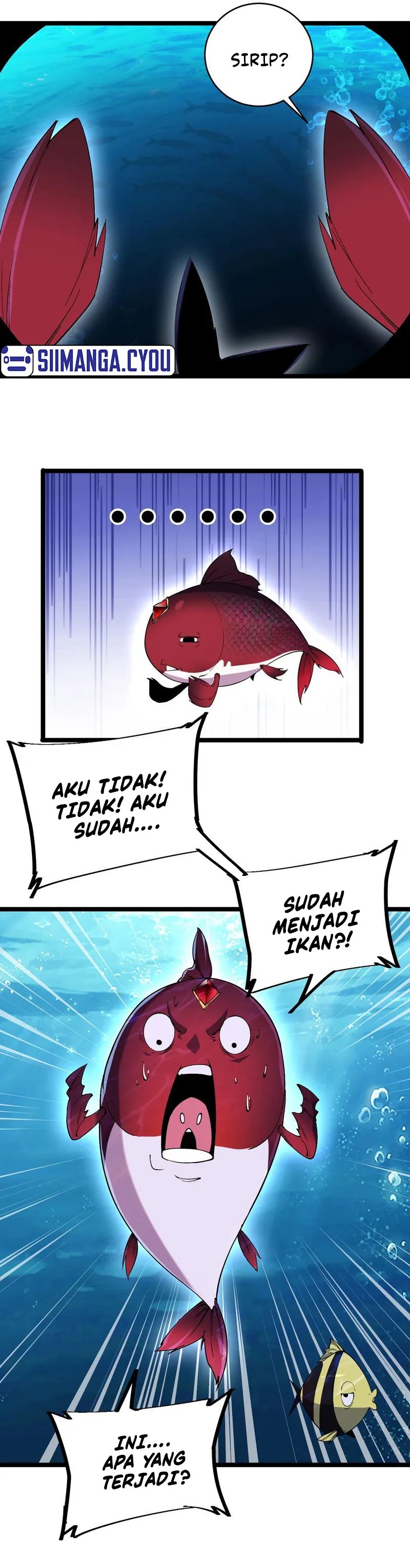 Halaman 20 dari Evolution from Carp to Divine Dragon Chapter 1
