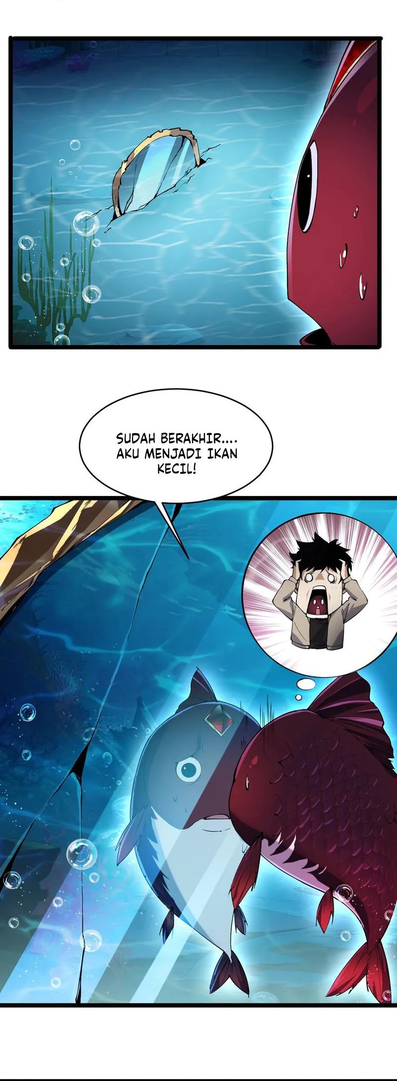 Halaman 21 dari Evolution from Carp to Divine Dragon Chapter 1