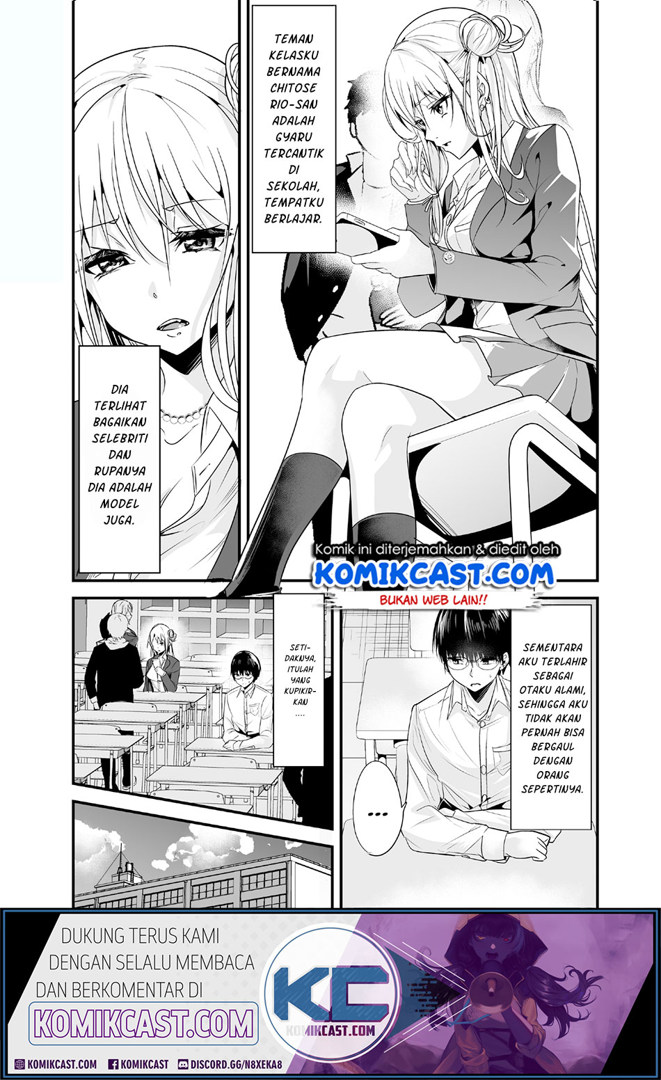 Halaman 2 dari Gakkou no Madonna Gyaru wa Kimo Garinagara mo Boku wo Motomeru Chapter 0