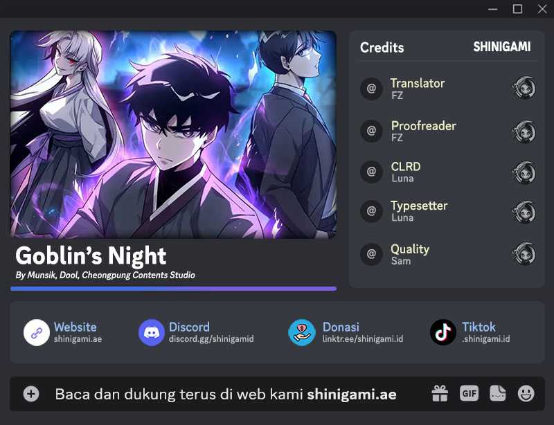 Halaman 1 dari Night of the Goblin Chapter 41