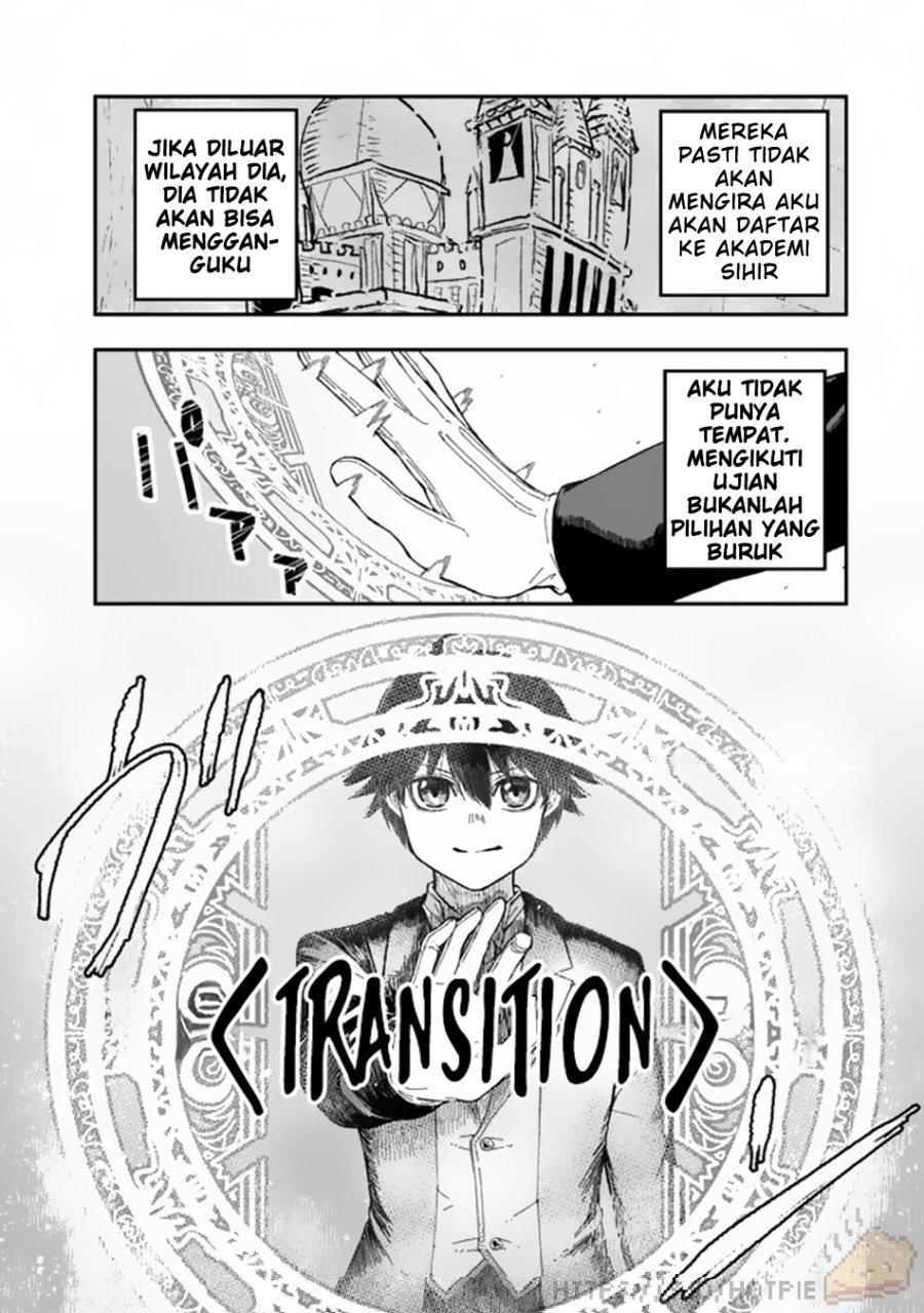 Halaman 24 dari Gomi Ika da to Tsuihou Sareta Shiyounin, Jitsu wa Zense Kenja desu: Shijou Saikyou no Kenja, Sekai Saikouhou no Gakuen ni Kayou Chapter 1
