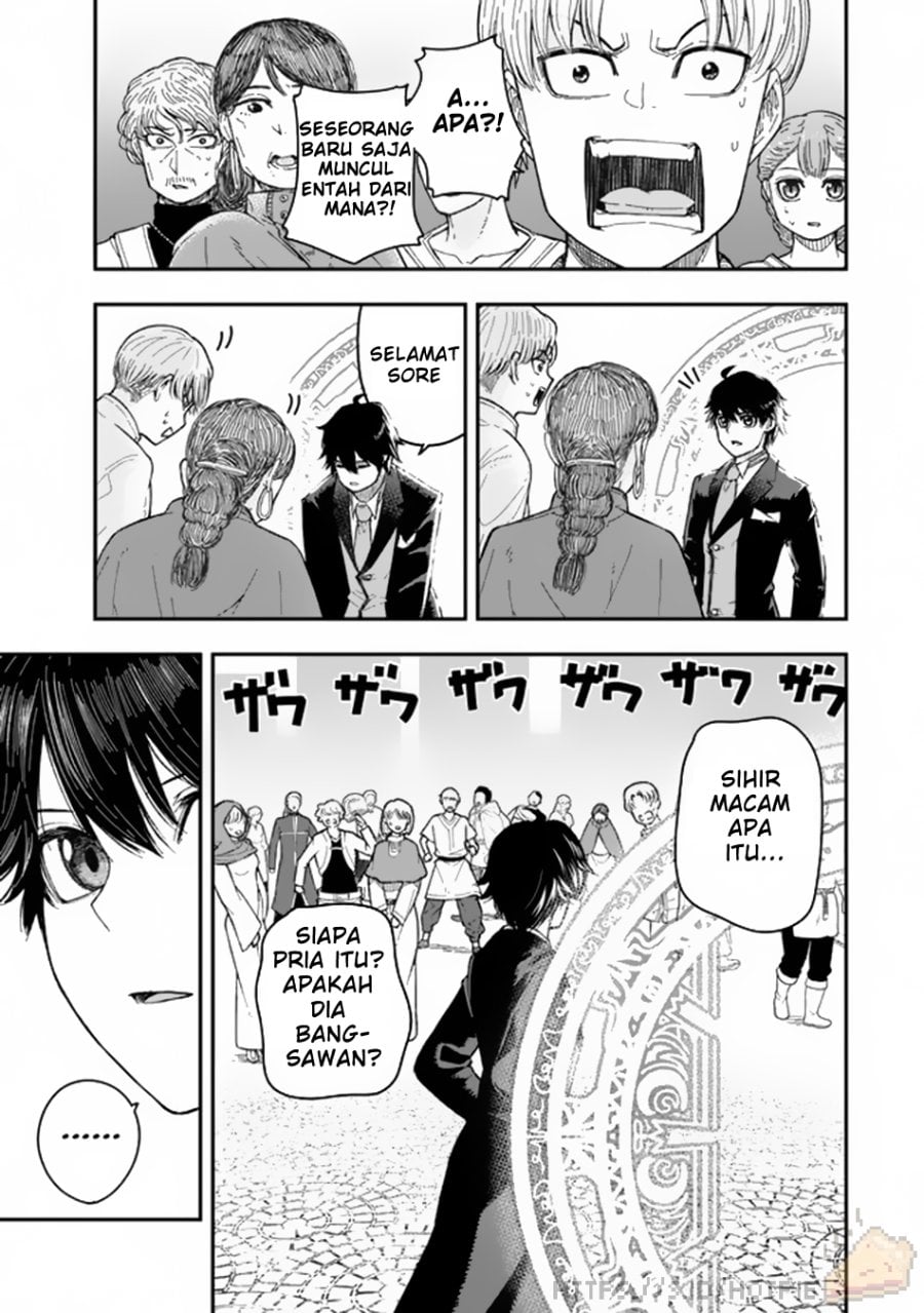 Halaman 28 dari Gomi Ika da to Tsuihou Sareta Shiyounin, Jitsu wa Zense Kenja desu: Shijou Saikyou no Kenja, Sekai Saikouhou no Gakuen ni Kayou Chapter 1