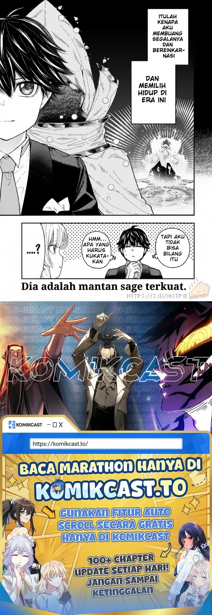Halaman 46 dari Gomi Ika da to Tsuihou Sareta Shiyounin, Jitsu wa Zense Kenja desu: Shijou Saikyou no Kenja, Sekai Saikouhou no Gakuen ni Kayou Chapter 1