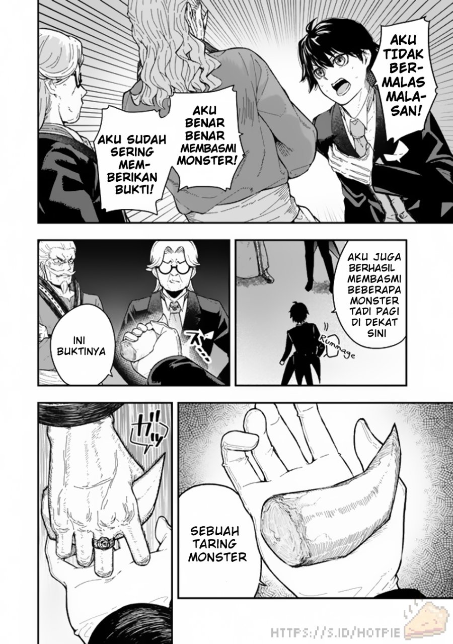 Halaman 7 dari Gomi Ika da to Tsuihou Sareta Shiyounin, Jitsu wa Zense Kenja desu: Shijou Saikyou no Kenja, Sekai Saikouhou no Gakuen ni Kayou Chapter 1