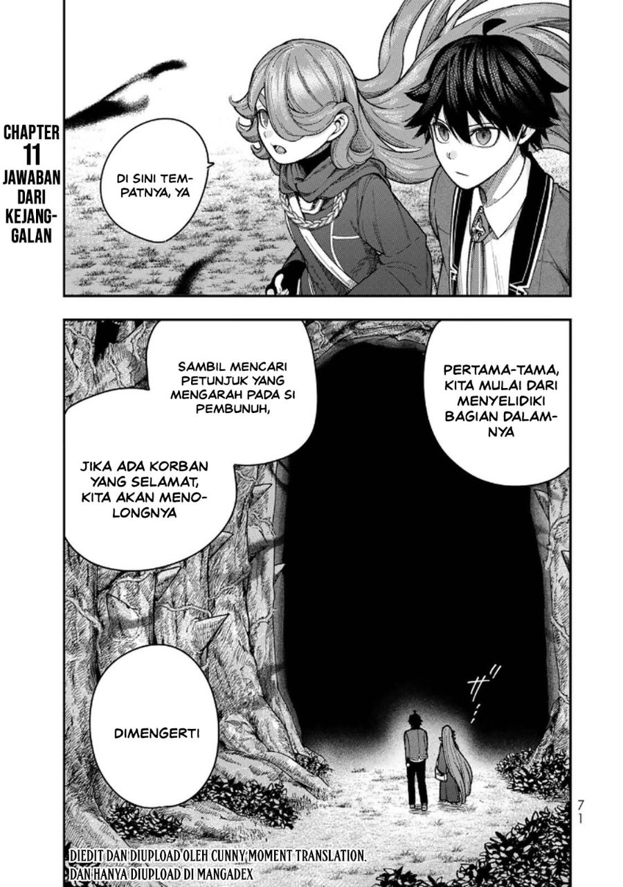 Halaman 1 dari Gomi Ika da to Tsuihou Sareta Shiyounin, Jitsu wa Zense Kenja desu: Shijou Saikyou no Kenja, Sekai Saikouhou no Gakuen ni Kayou Chapter 11
