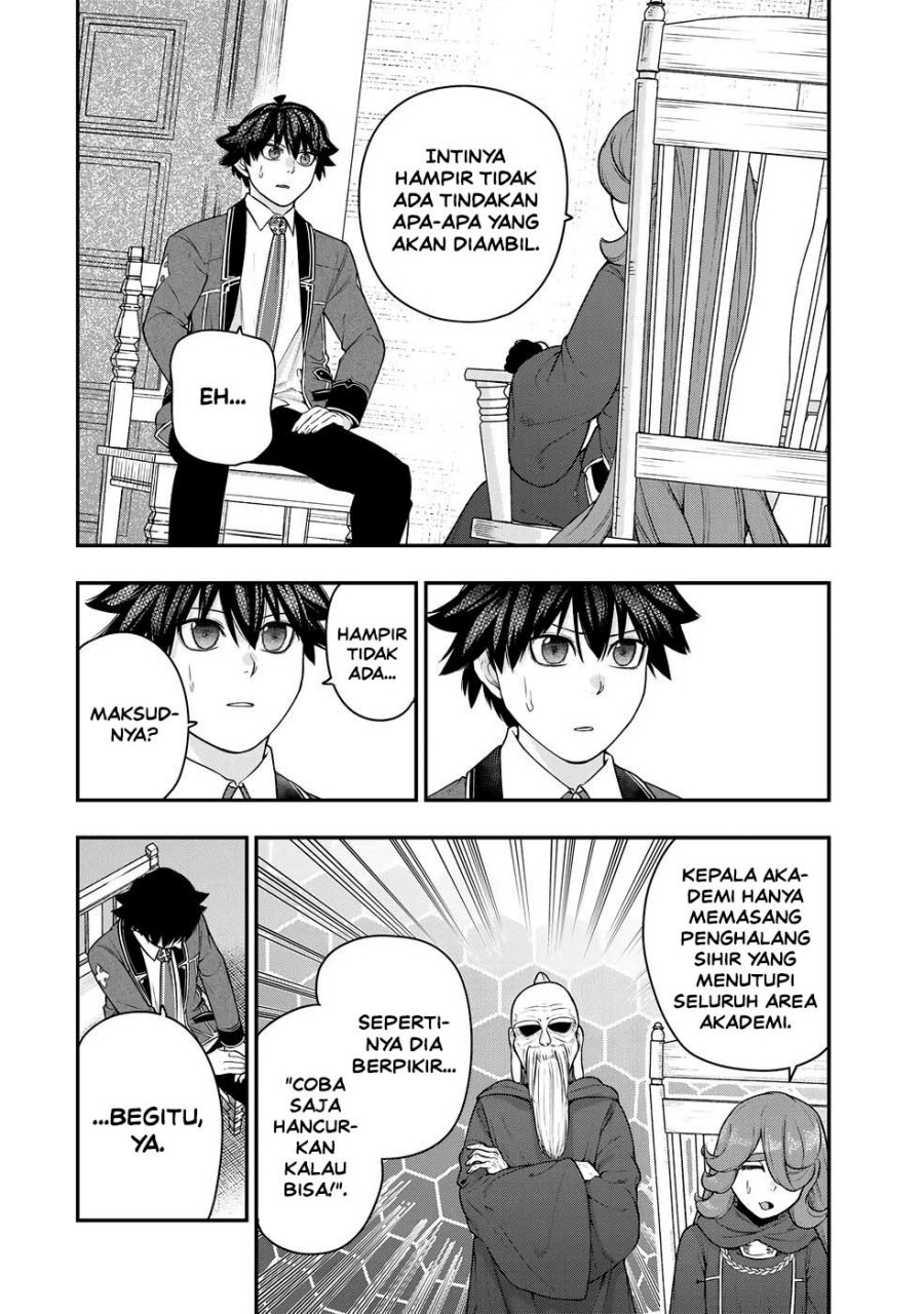 Halaman 16 dari Gomi Ika da to Tsuihou Sareta Shiyounin, Jitsu wa Zense Kenja desu: Shijou Saikyou no Kenja, Sekai Saikouhou no Gakuen ni Kayou Chapter 14