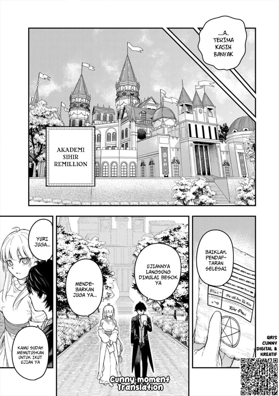 Halaman 15 dari Gomi Ika da to Tsuihou Sareta Shiyounin, Jitsu wa Zense Kenja desu: Shijou Saikyou no Kenja, Sekai Saikouhou no Gakuen ni Kayou Chapter 2