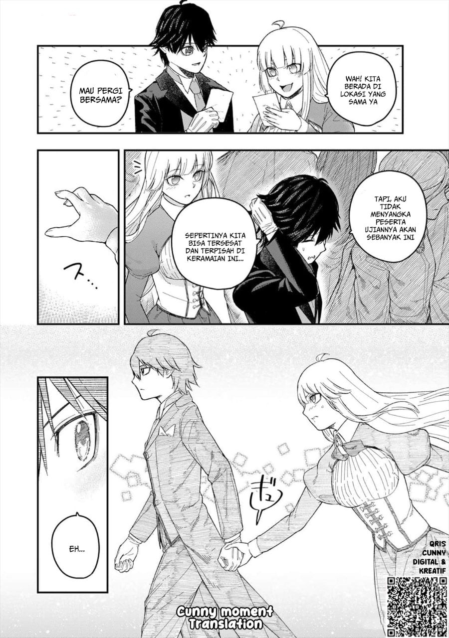 Halaman 24 dari Gomi Ika da to Tsuihou Sareta Shiyounin, Jitsu wa Zense Kenja desu: Shijou Saikyou no Kenja, Sekai Saikouhou no Gakuen ni Kayou Chapter 2