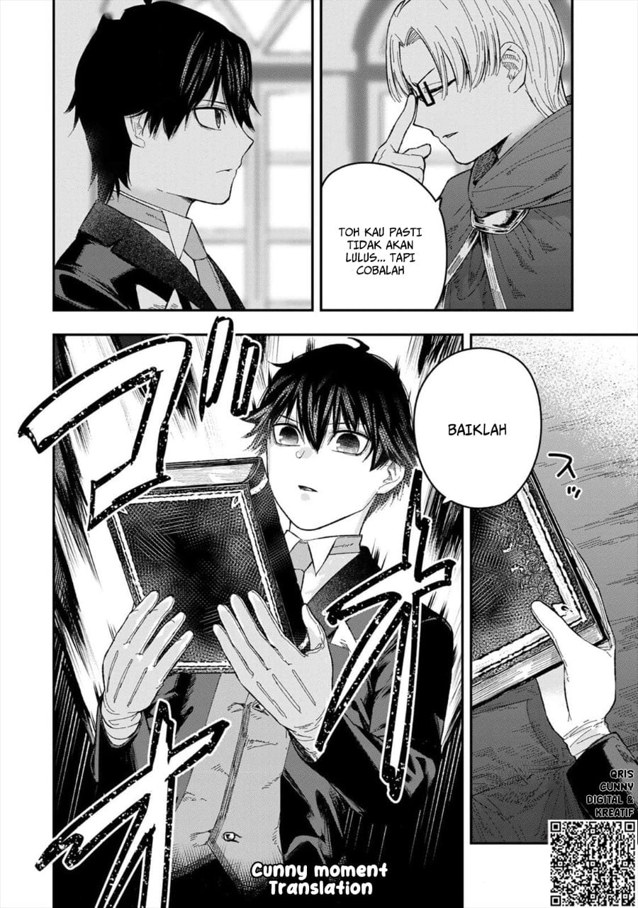 Halaman 34 dari Gomi Ika da to Tsuihou Sareta Shiyounin, Jitsu wa Zense Kenja desu: Shijou Saikyou no Kenja, Sekai Saikouhou no Gakuen ni Kayou Chapter 2