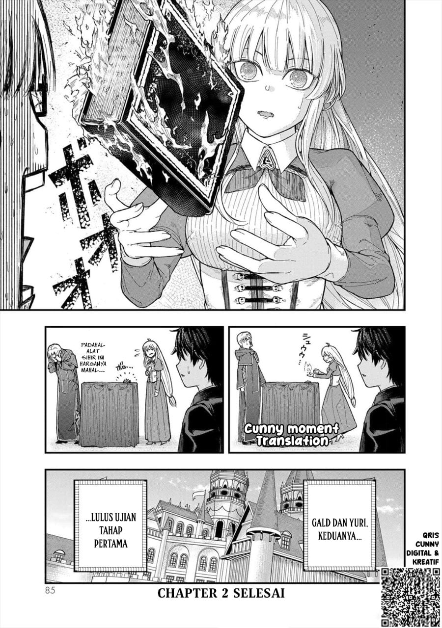 Halaman 39 dari Gomi Ika da to Tsuihou Sareta Shiyounin, Jitsu wa Zense Kenja desu: Shijou Saikyou no Kenja, Sekai Saikouhou no Gakuen ni Kayou Chapter 2