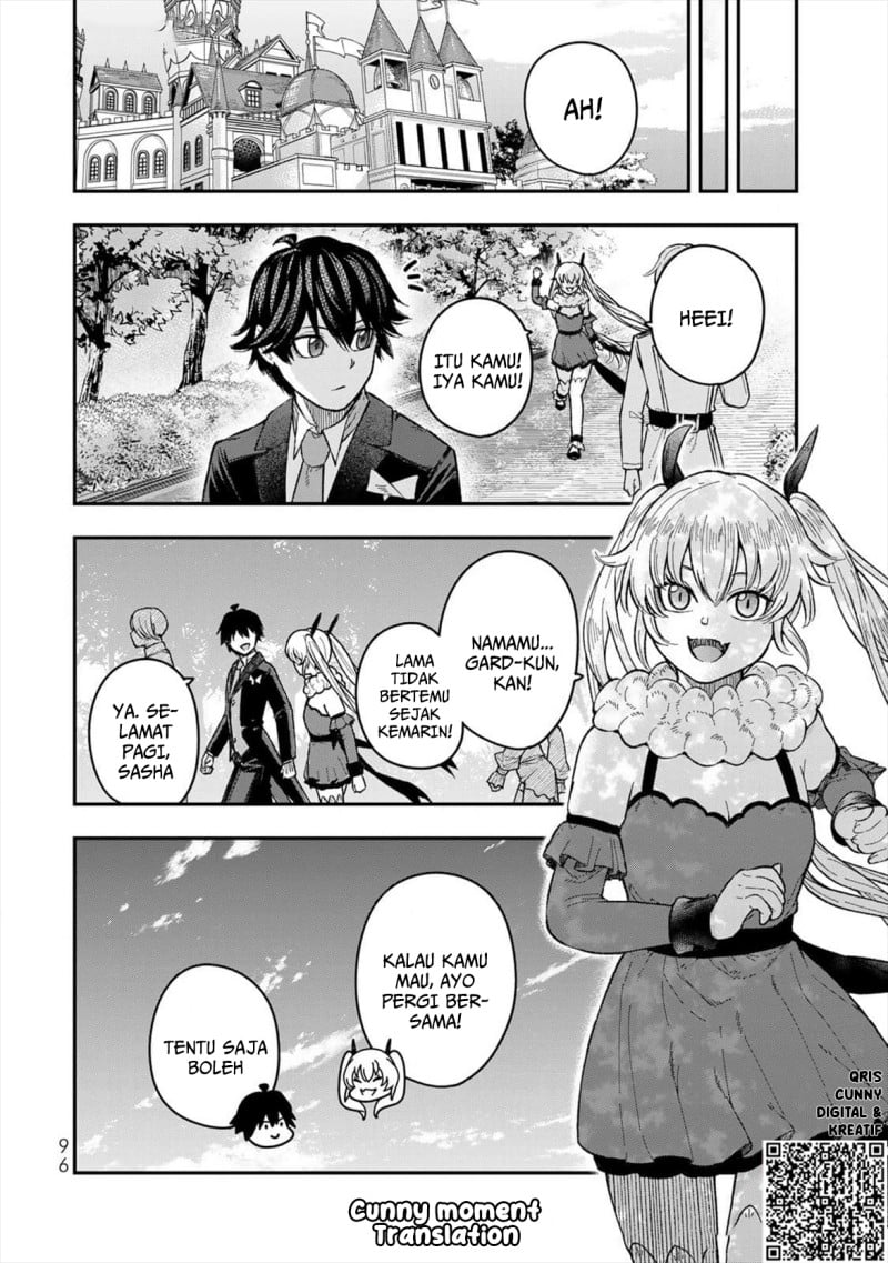 Halaman 12 dari Gomi Ika da to Tsuihou Sareta Shiyounin, Jitsu wa Zense Kenja desu: Shijou Saikyou no Kenja, Sekai Saikouhou no Gakuen ni Kayou Chapter 3
