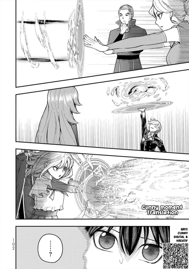 Halaman 18 dari Gomi Ika da to Tsuihou Sareta Shiyounin, Jitsu wa Zense Kenja desu: Shijou Saikyou no Kenja, Sekai Saikouhou no Gakuen ni Kayou Chapter 3