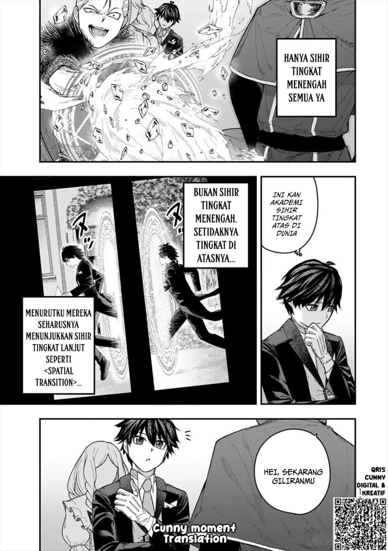 Halaman 19 dari Gomi Ika da to Tsuihou Sareta Shiyounin, Jitsu wa Zense Kenja desu: Shijou Saikyou no Kenja, Sekai Saikouhou no Gakuen ni Kayou Chapter 3