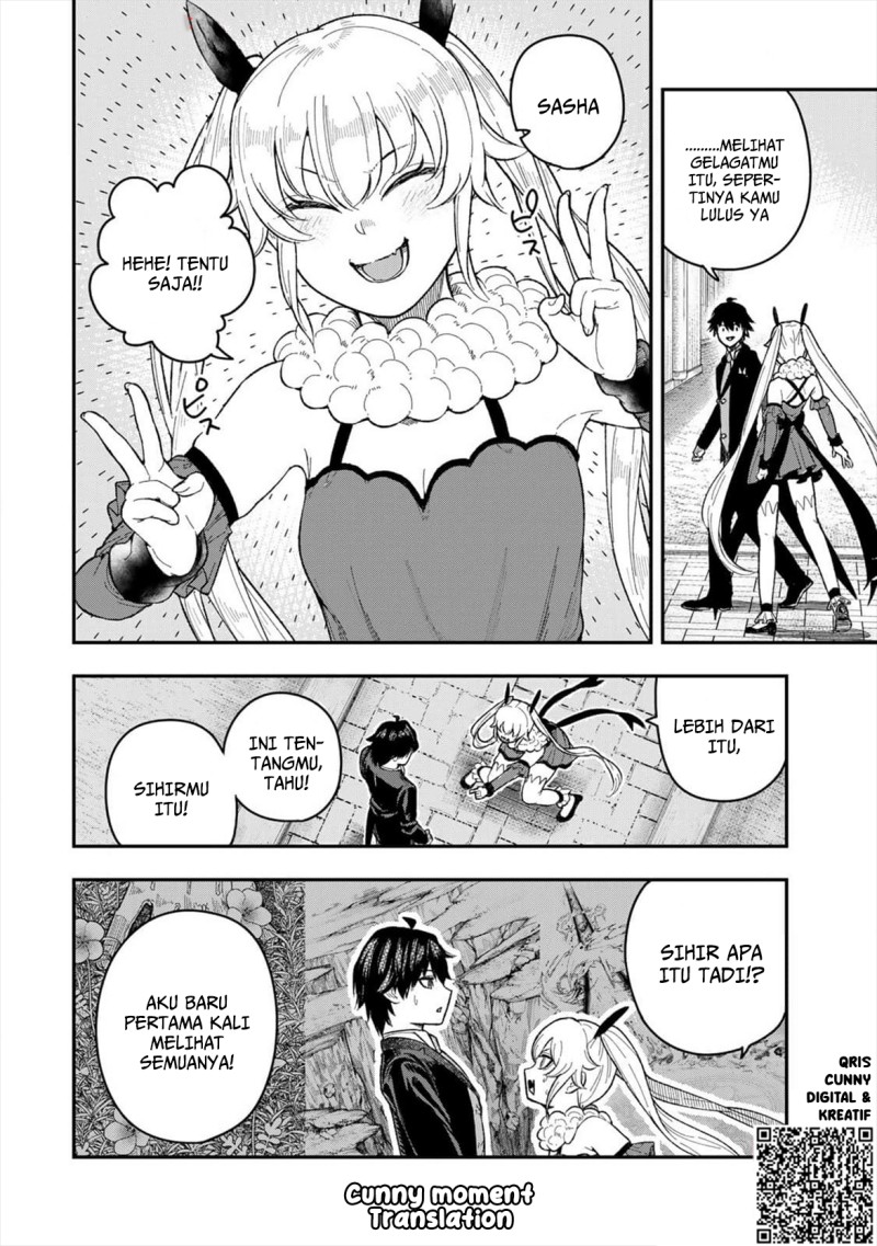 Halaman 35 dari Gomi Ika da to Tsuihou Sareta Shiyounin, Jitsu wa Zense Kenja desu: Shijou Saikyou no Kenja, Sekai Saikouhou no Gakuen ni Kayou Chapter 3