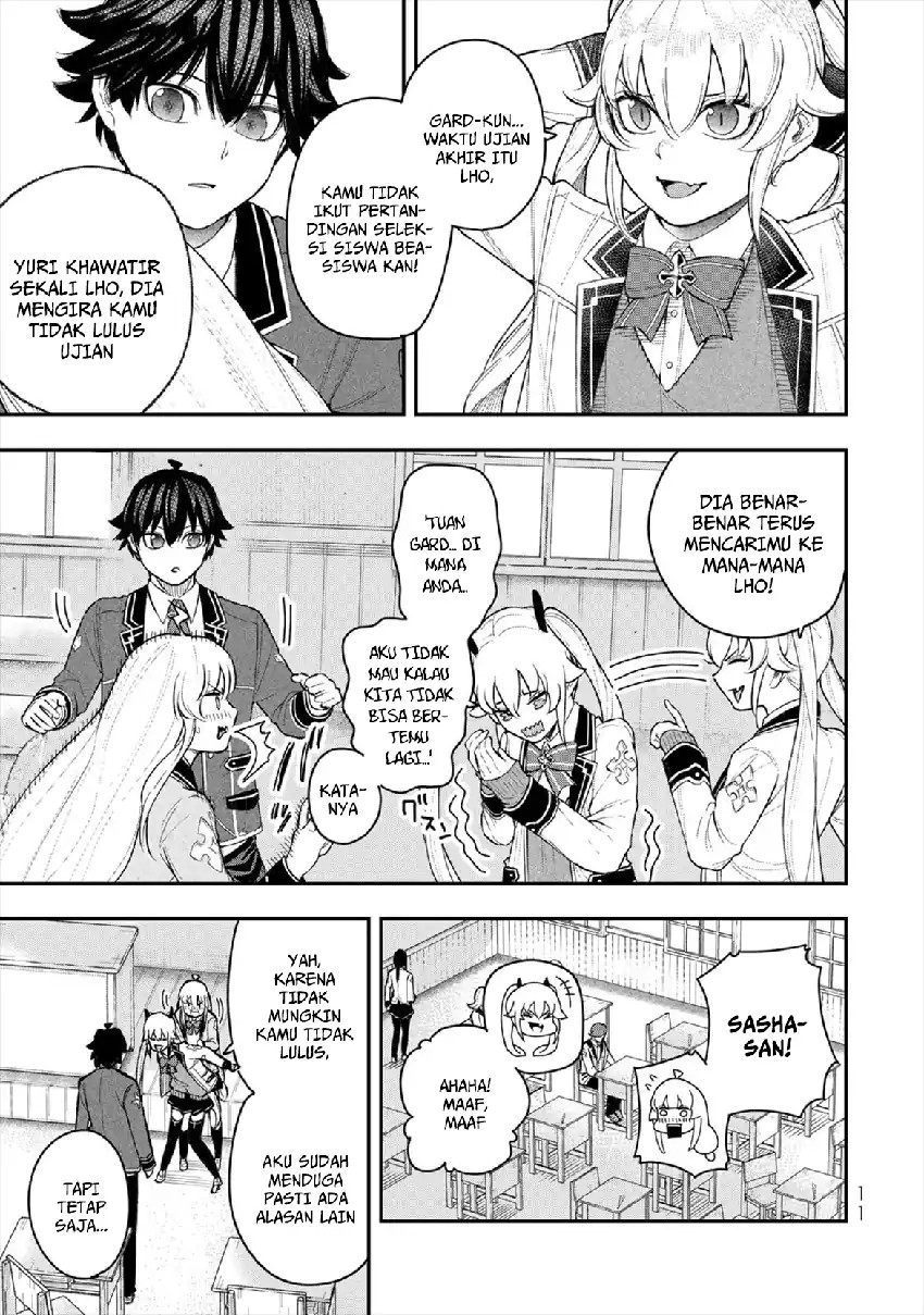 Halaman 13 dari Gomi Ika da to Tsuihou Sareta Shiyounin, Jitsu wa Zense Kenja desu: Shijou Saikyou no Kenja, Sekai Saikouhou no Gakuen ni Kayou Chapter 5