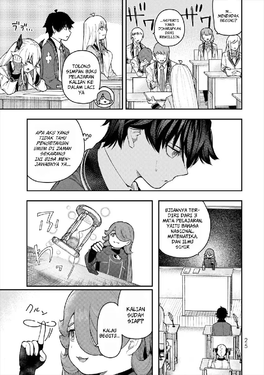 Halaman 27 dari Gomi Ika da to Tsuihou Sareta Shiyounin, Jitsu wa Zense Kenja desu: Shijou Saikyou no Kenja, Sekai Saikouhou no Gakuen ni Kayou Chapter 5