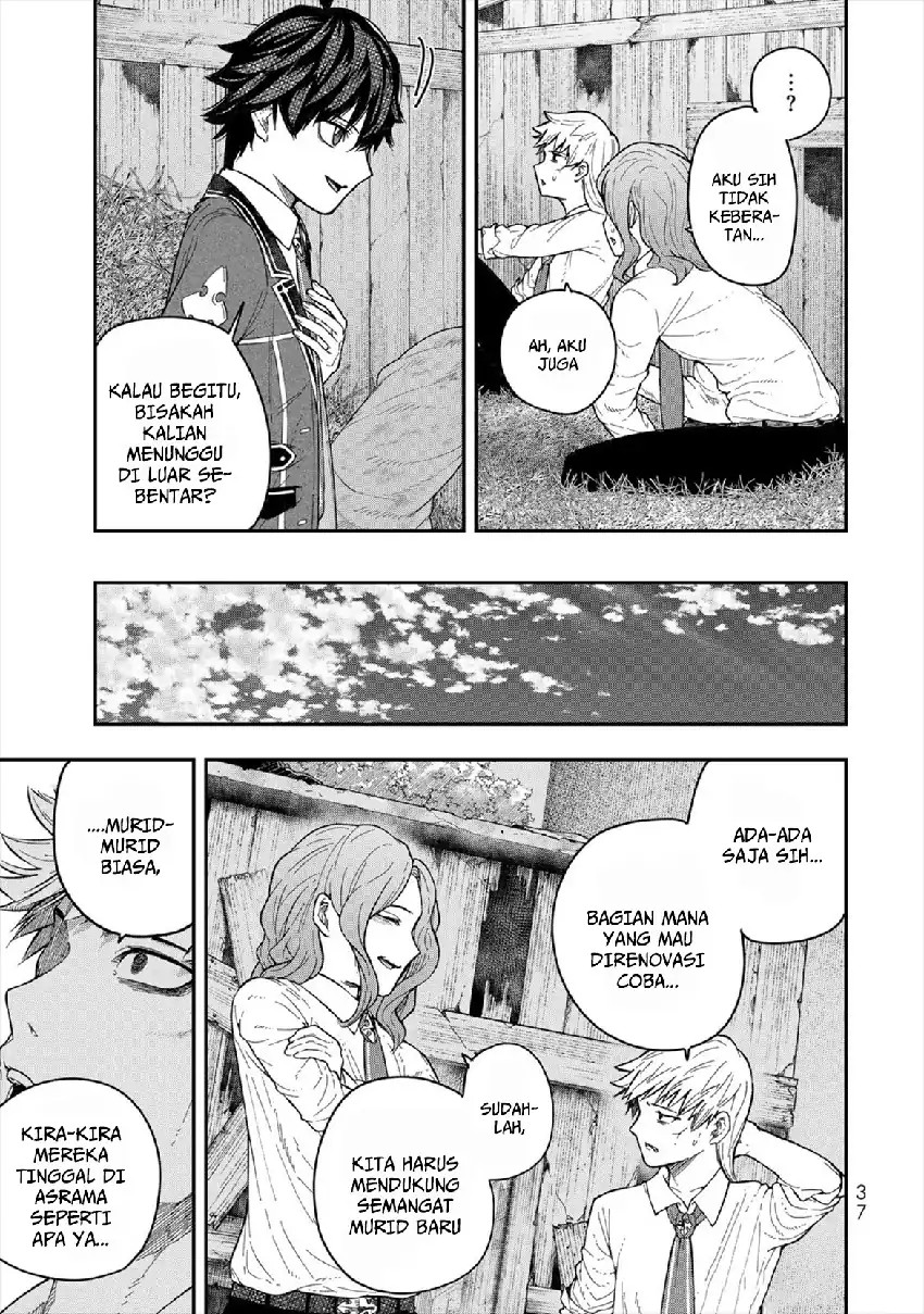 Halaman 39 dari Gomi Ika da to Tsuihou Sareta Shiyounin, Jitsu wa Zense Kenja desu: Shijou Saikyou no Kenja, Sekai Saikouhou no Gakuen ni Kayou Chapter 5