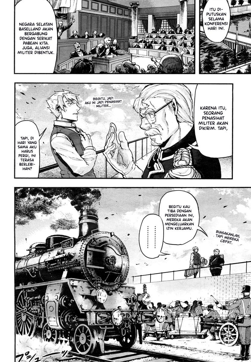 Halaman 10 dari Gunka no Baltzar Chapter 1