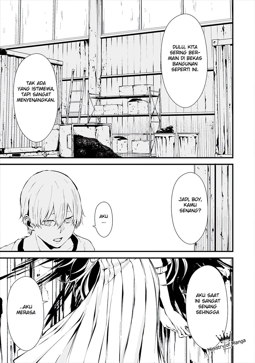 Halaman 13 dari Hachigatsu Kokonoka Boku wa Kimi ni Kuwareru. Chapter 7