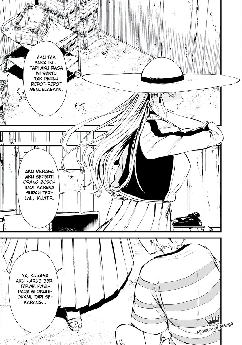Halaman 17 dari Hachigatsu Kokonoka Boku wa Kimi ni Kuwareru. Chapter 7