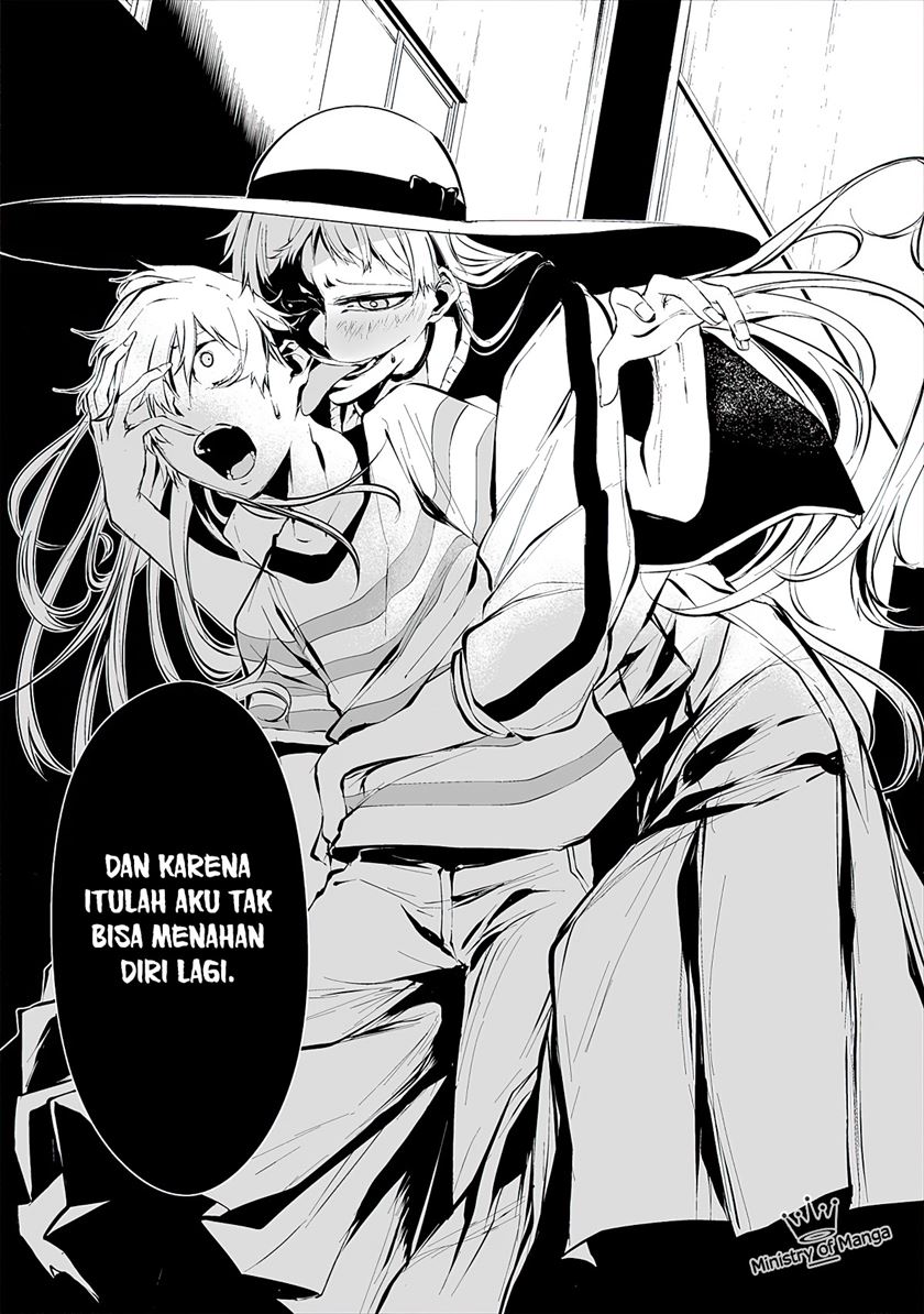 Halaman 8 dari Hachigatsu Kokonoka Boku wa Kimi ni Kuwareru. Chapter 7