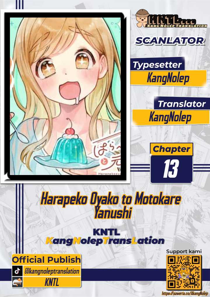 Halaman 1 dari Harapeko Oyako to Motokare Yanushi Chapter 13