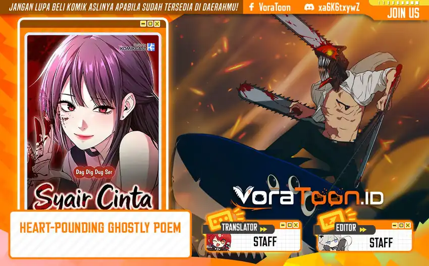 Halaman 1 dari Heart-Pounding Ghostly Poem Chapter 56